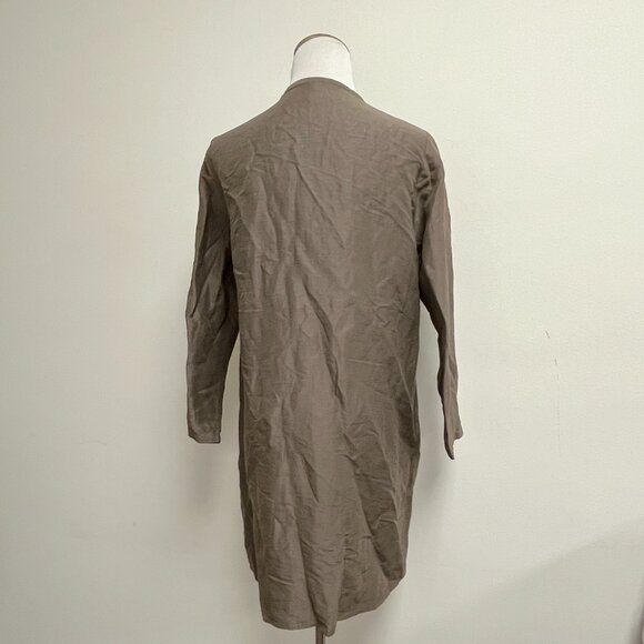 Eileen Fisher brown button up tunic jacket top M - Picture 5 of 6